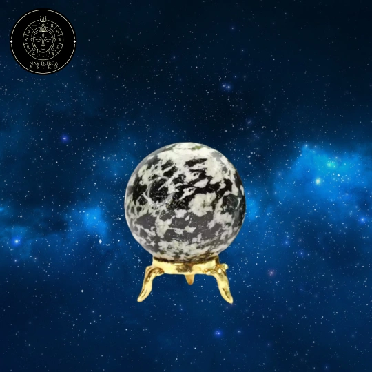 Black White Tourmaline Crystal Ball - To Stop Psychic Attacks
